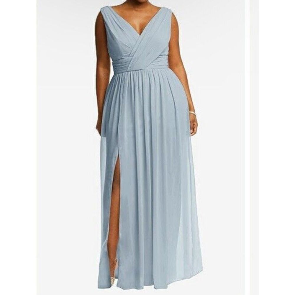 Dessy Collection Vivian Diamond Collection Chiffon Gown Style 2894 Size 8R Mist‎
